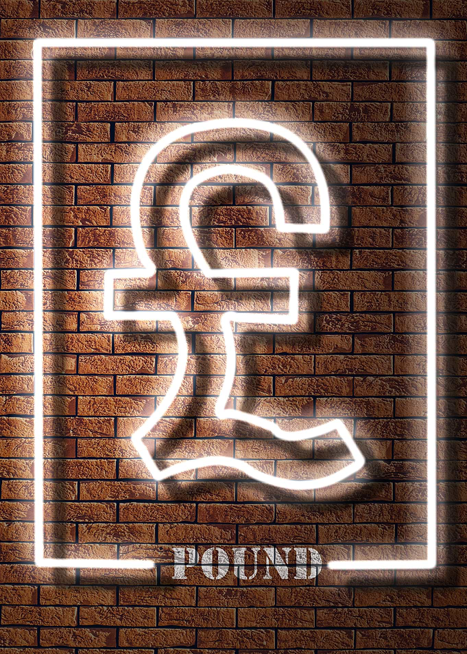 NEON POUND SIGN