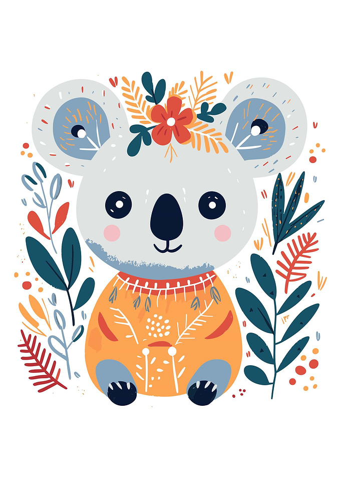 cute koala boho animal