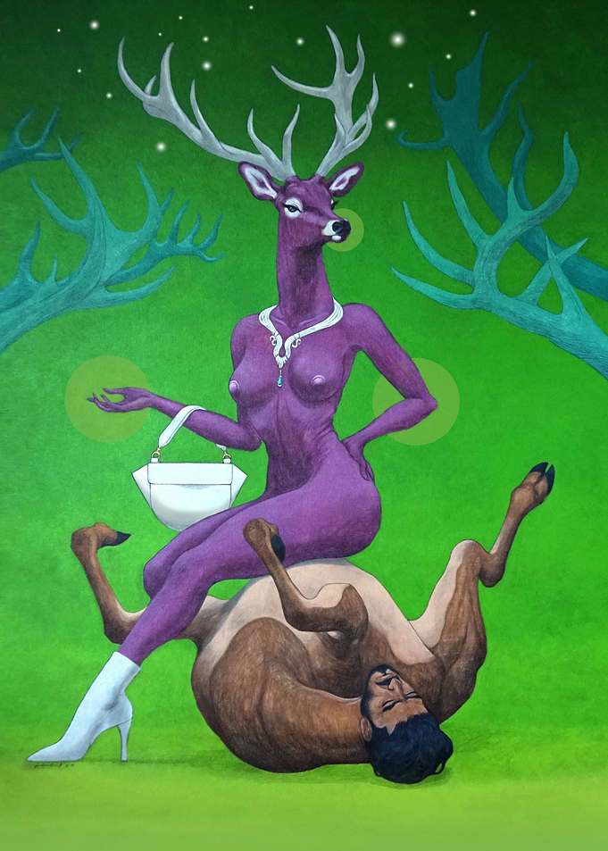 Purple deer