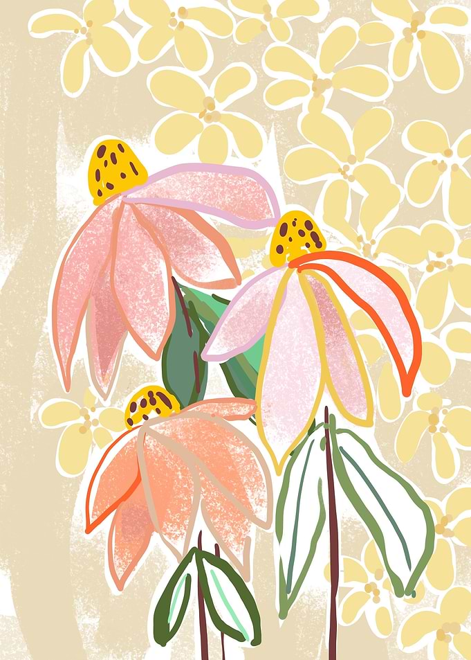 Chalky coneflowers still