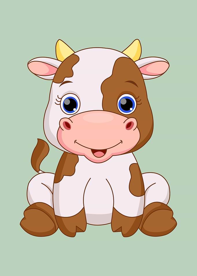 cow baby cute animal