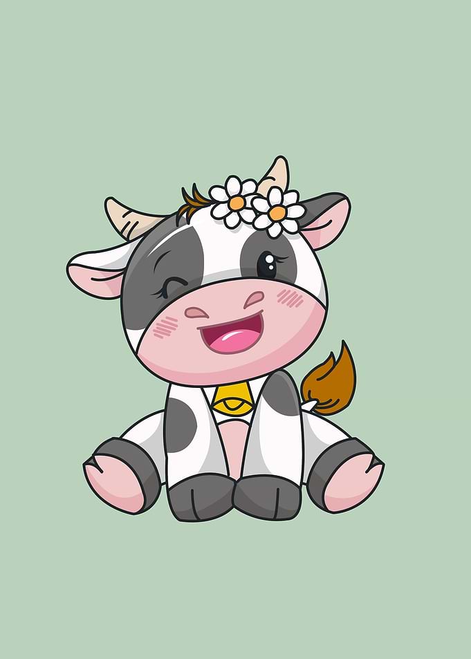 cow baby cute animal