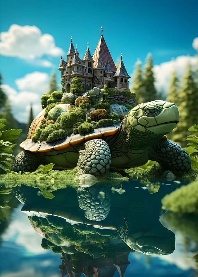 Realistic Topiary Turtle