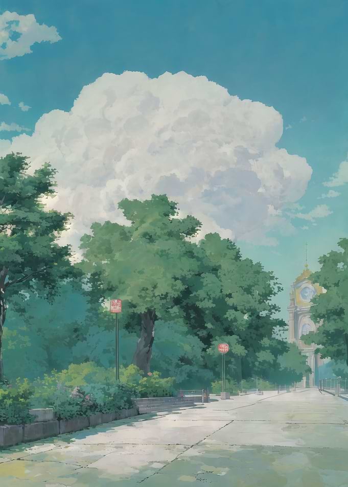 Summer Park Clouds