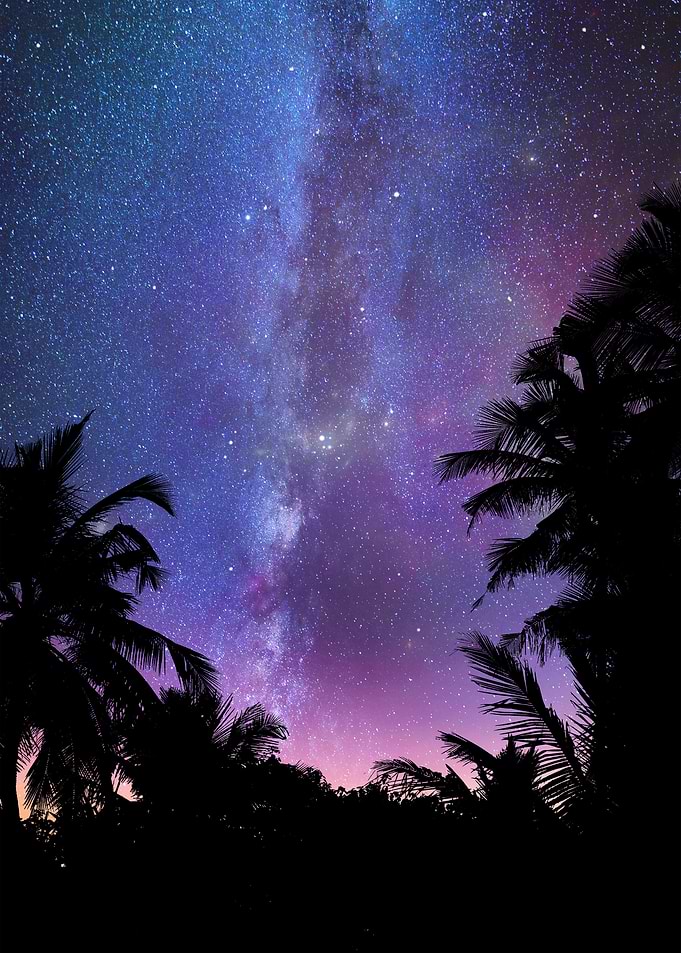Night paradise beach