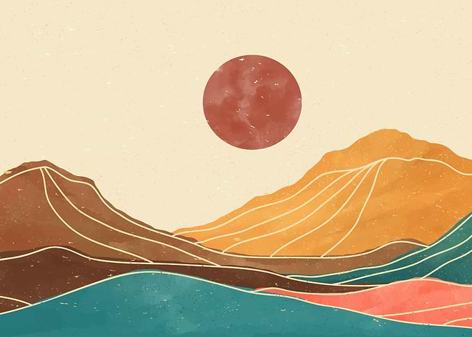 Abstract Mountain art