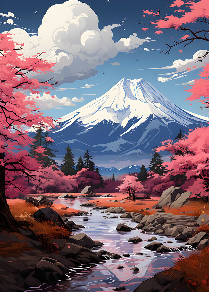 Mount Fuji cherry blossom