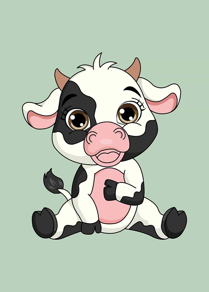 cow baby cute animal