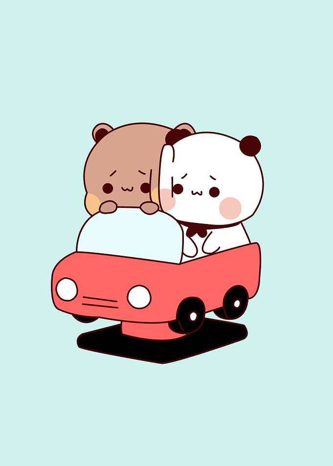 two bear baby cute