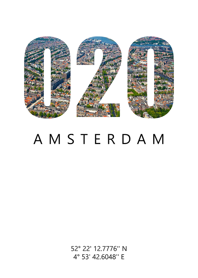 Amsterdam text poster