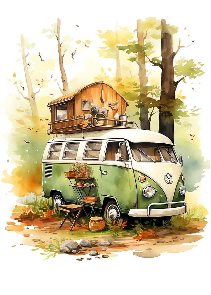 Camper Van Landscape
