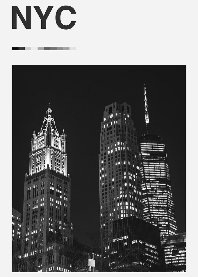 NYC Night Minimalist City