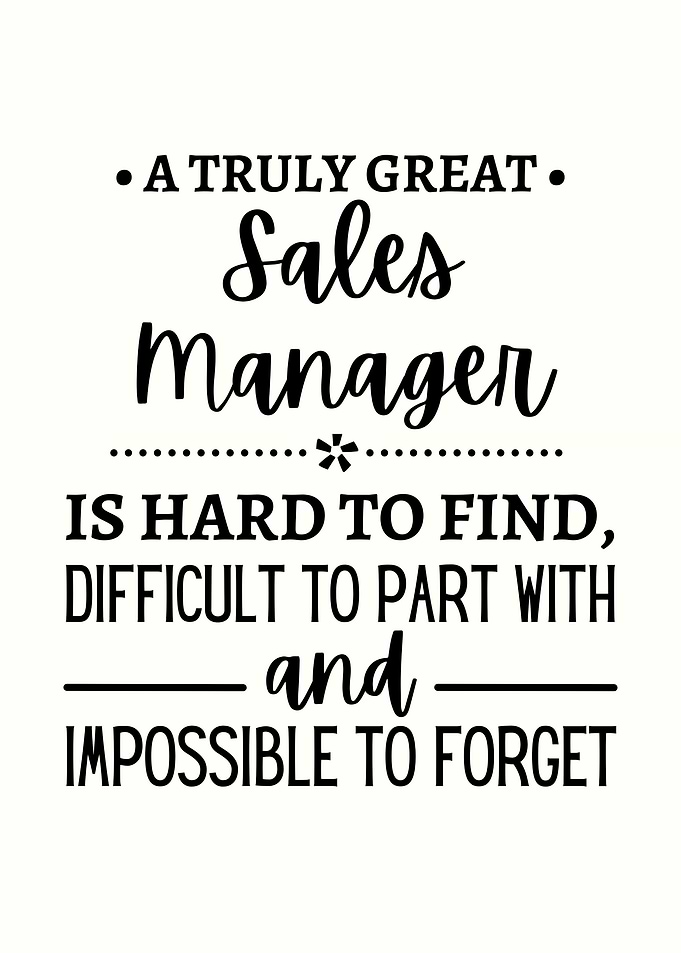 sales manager appreciation