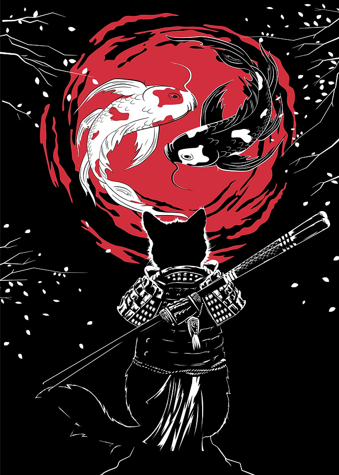 Cat samurai
