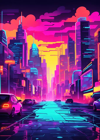 City Landscape Neon