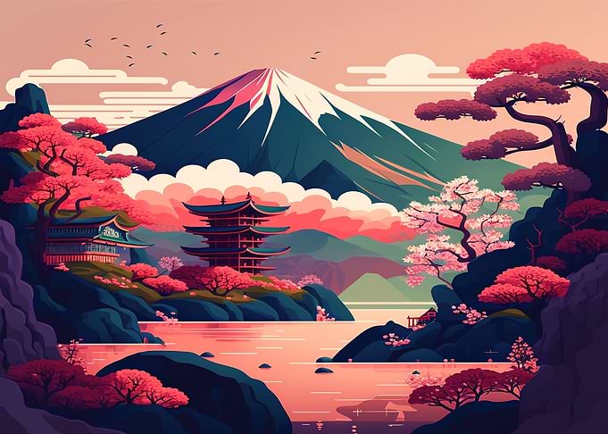 Japanese Sakura Art