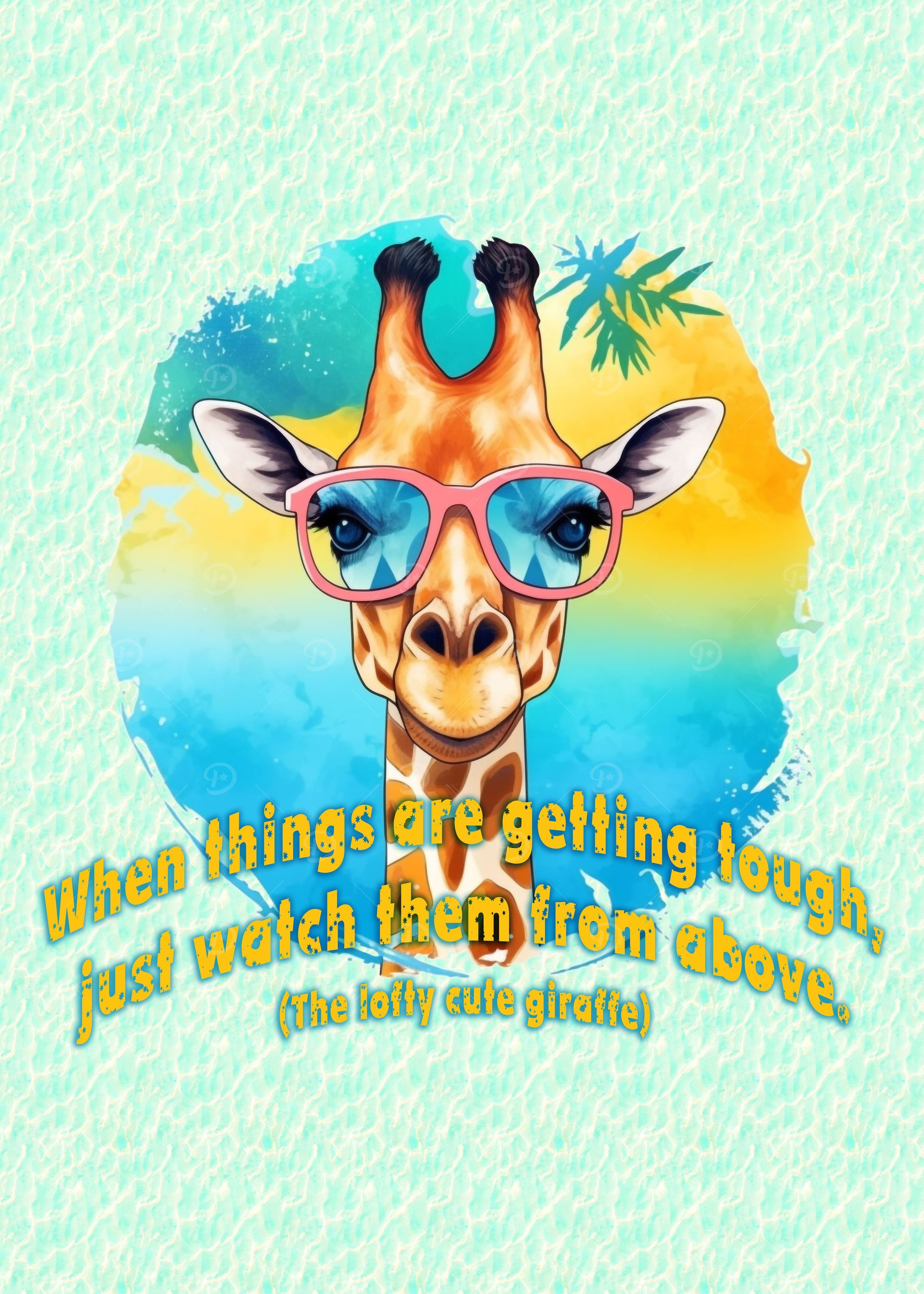 The lofty cute giraffe
