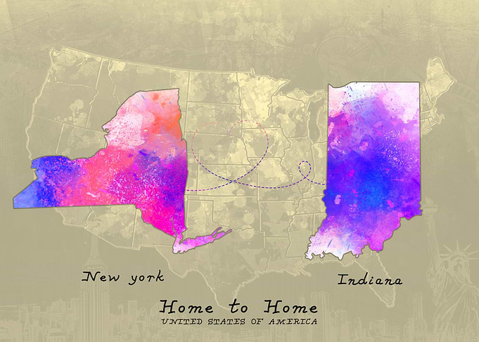New york to indiana