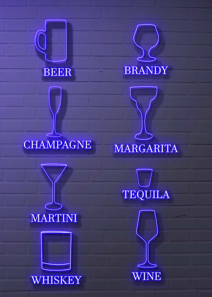 Chart Of Liquor Glassware