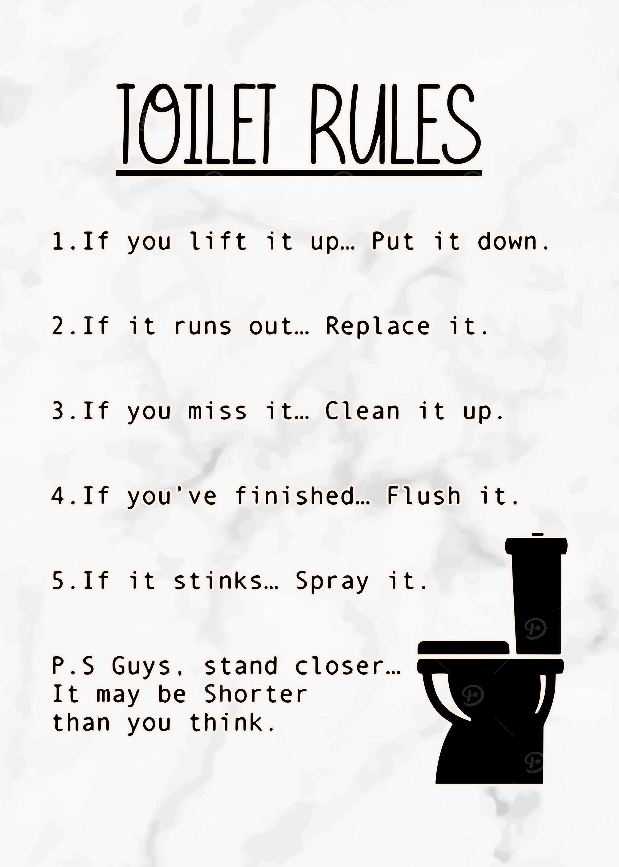 Toilet Rules Funny