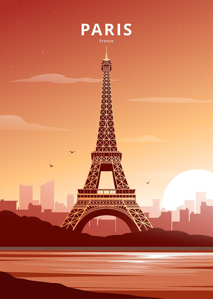 Paris France Sunset