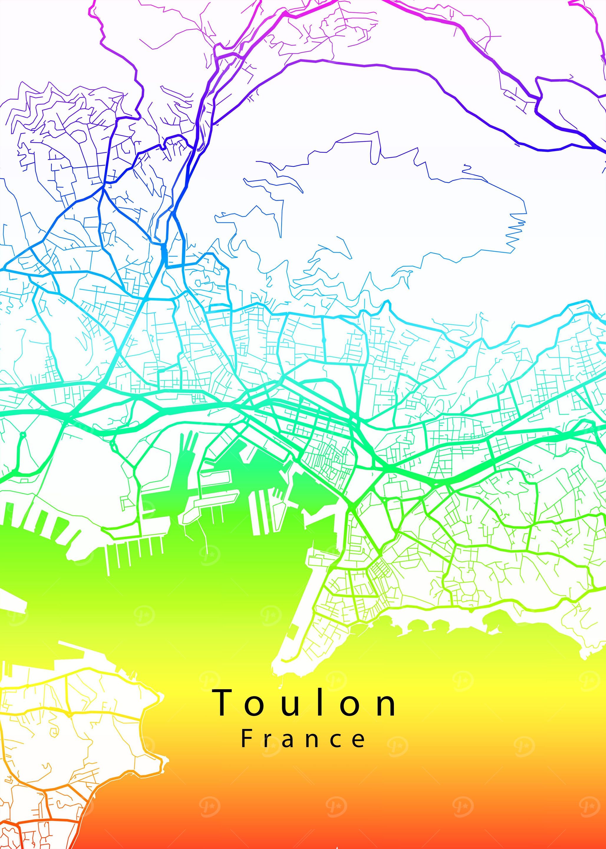 Toulon France City Map