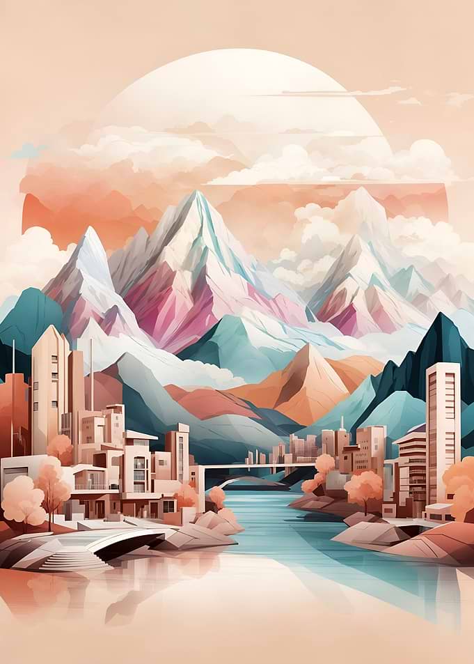 Boho City Landscape