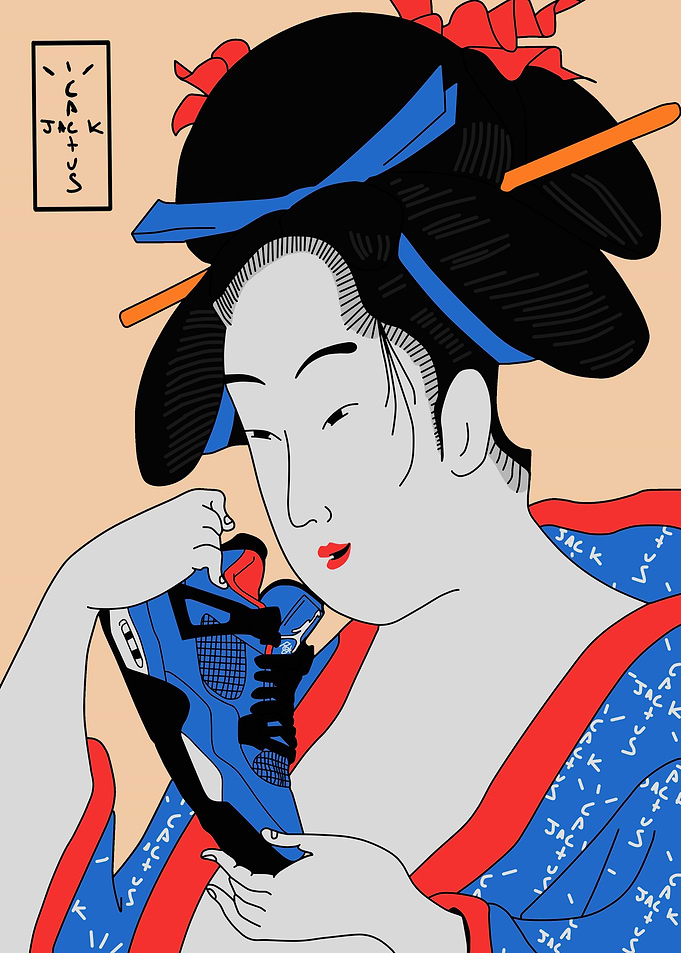 geisha ratro blue