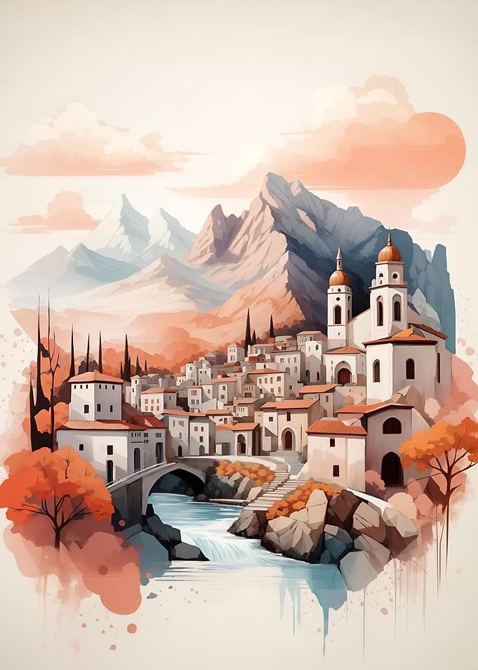 Boho City Landscape