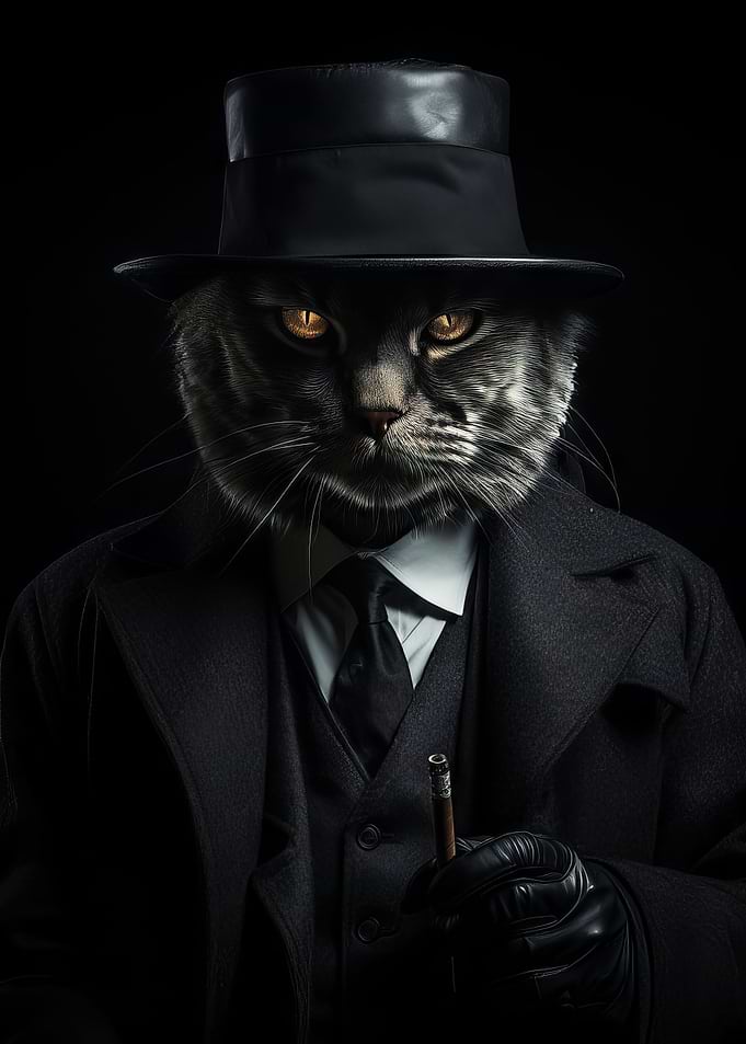 The Dark Crime Boss Cat