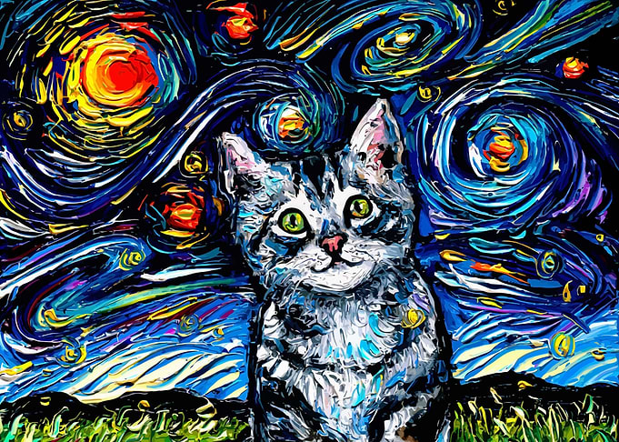 Starry Night Cat
