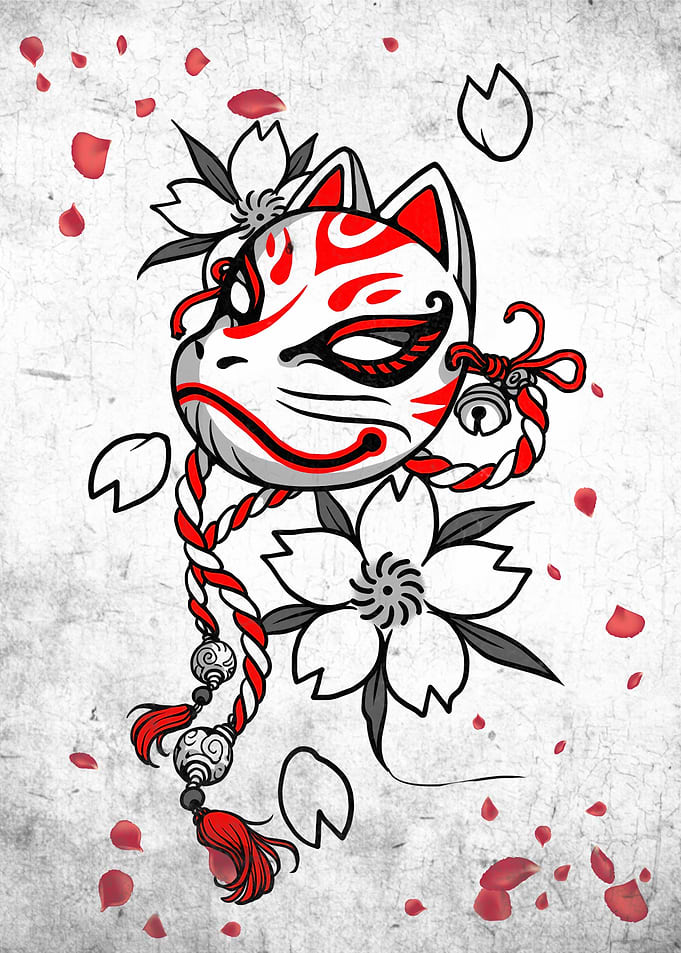 Anime Kitsune Mask