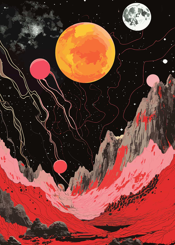 Mountains and planet