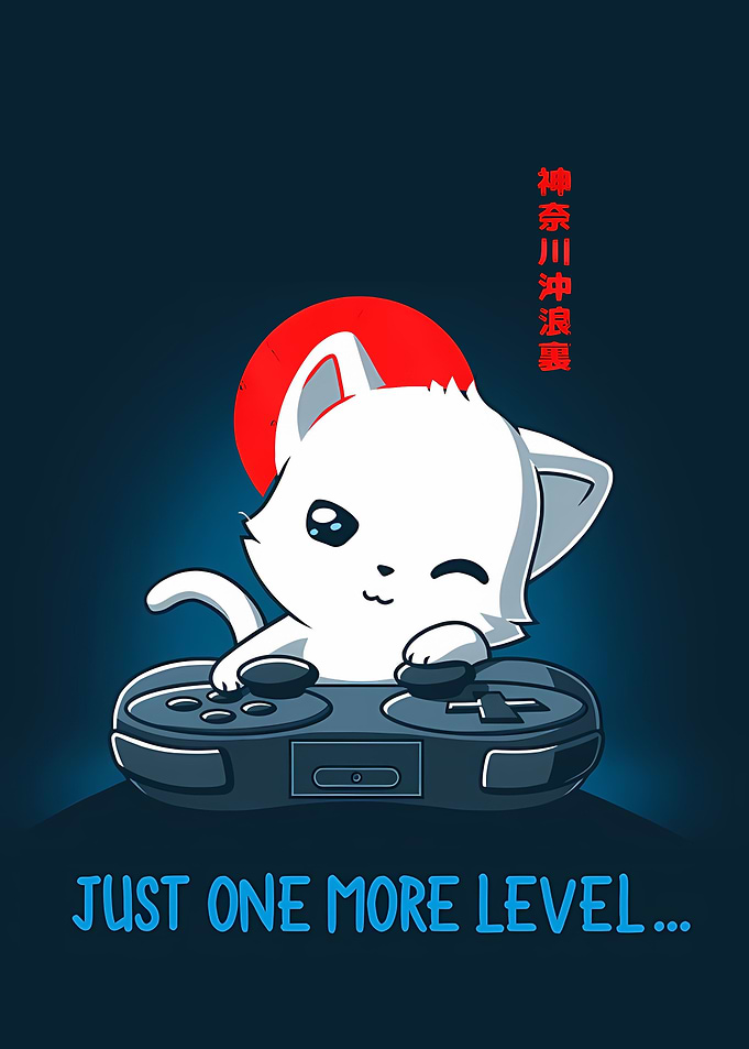 Cute Cat and Gaming