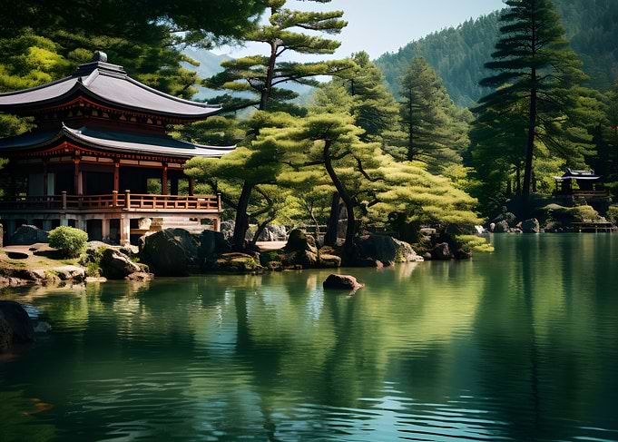 Temple at the lake