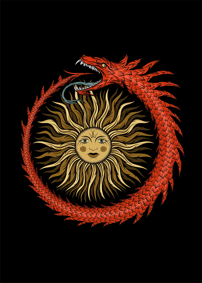 Ouroboros sun alchemy