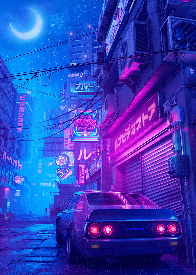 Cyberpunk Nissan Skyline
