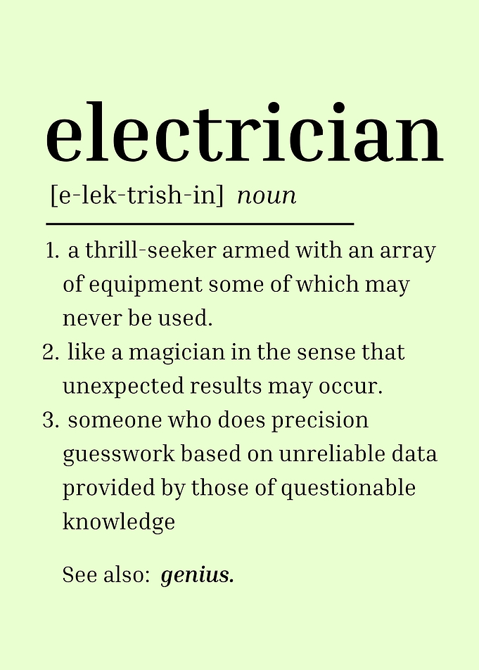 funny electrician