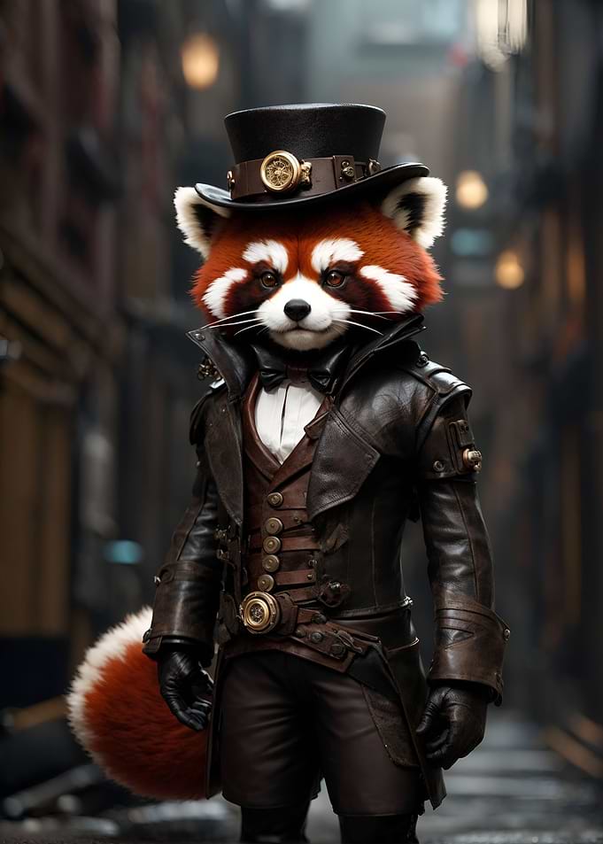 Steampunk Red Panda