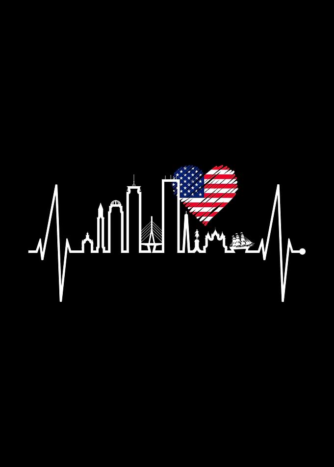 Boston Skyline Heartbeat