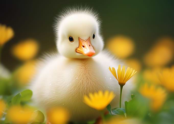 cute baby duck