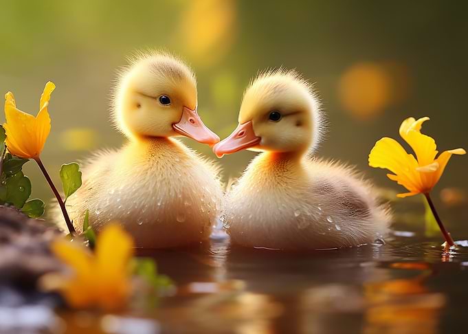 cute baby duck