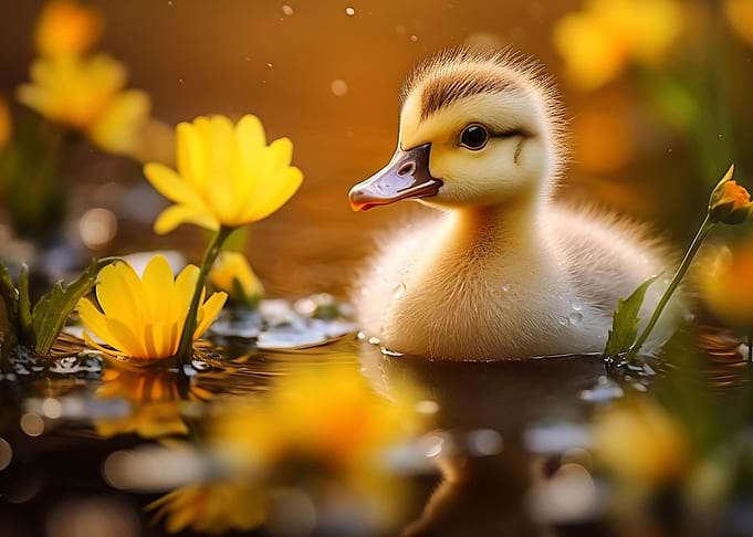 cute baby duck