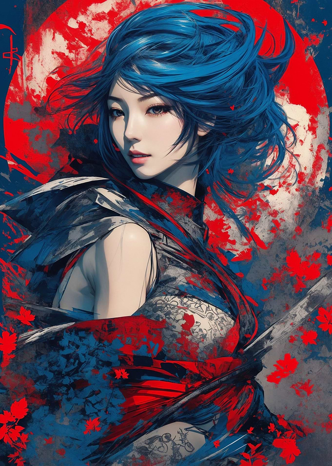 Japanese Blue on Autumn
