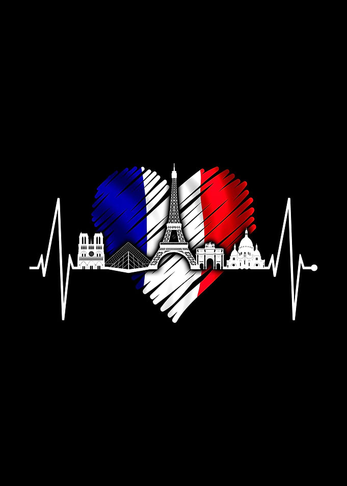 Paris Skyline Heartbeat