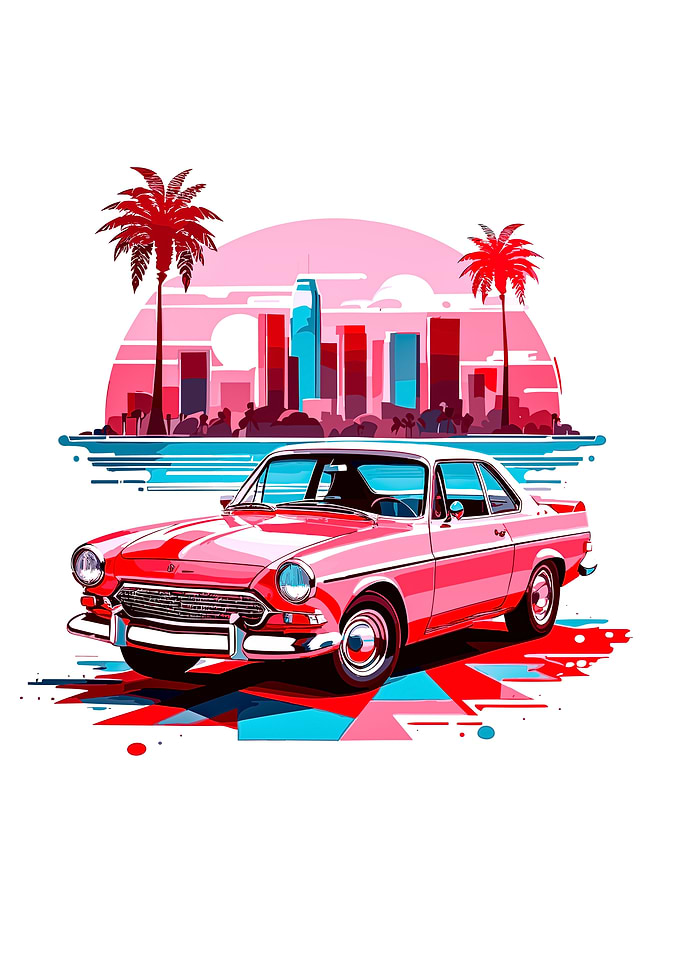 Classic Car In The City