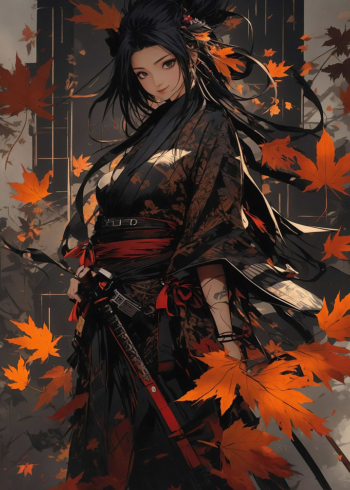 Japanese Samurai Autumn