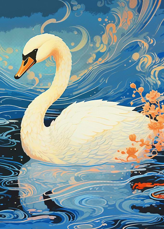 Vintage Paint Swan