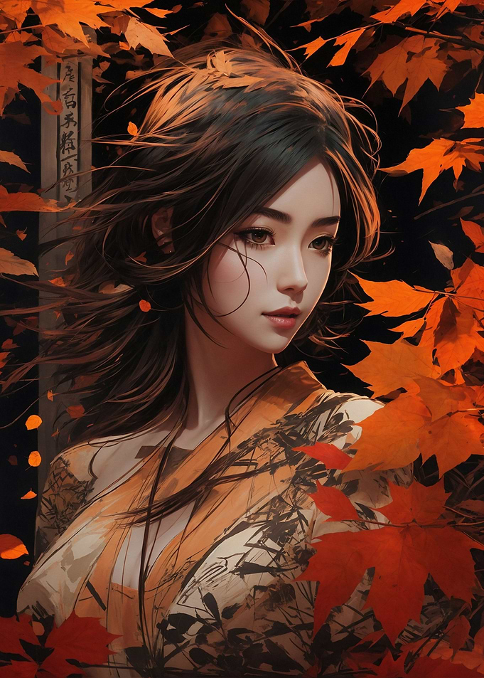 Japanese Enjoying Autumn