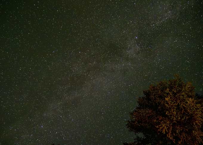 Milky Way running through